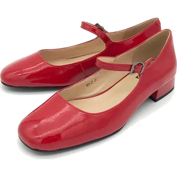 Dámské baleríny AZA Dámské kožené baleríny 24017-6898 Ladies červená Barva: červená, Velikost: 40