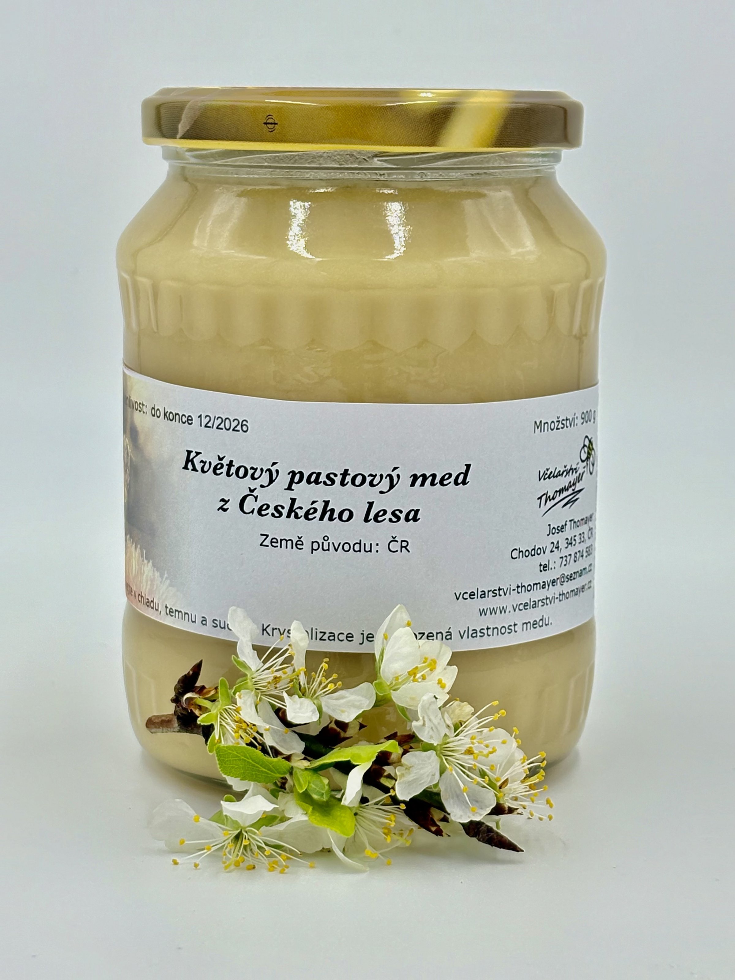 Včelařství Thomayer Květový pastový med z Českého lesa Velikost: 900g