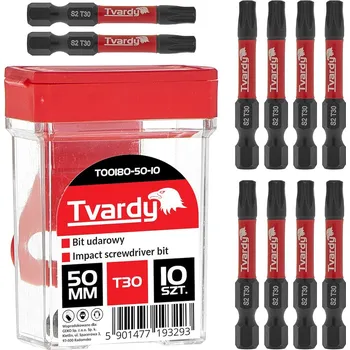 Ruční nářadí Rázový bit TVARDY T30 50mm S2, sada 10ks, Geko T00180-50-10