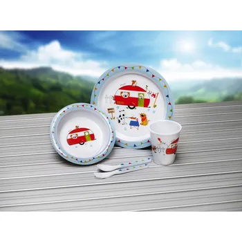 Sada nádobí Sada dětského nádobí 'Charlie a přátelé' 5 kusů. melamin