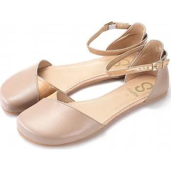 Dámské baleríny Shapen Sandálky POPPY Beige WIDE - širší Velikost EU: 42, vnitřní délka: 281, vnitřní šířka: 103