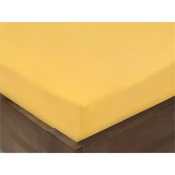 Prostěradlo Dětské jersey napínací prostěradlo - Okrové - do postýlky 60x120