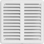 Mřížka větrací se síťovinou – 150 × 150 mm bílá