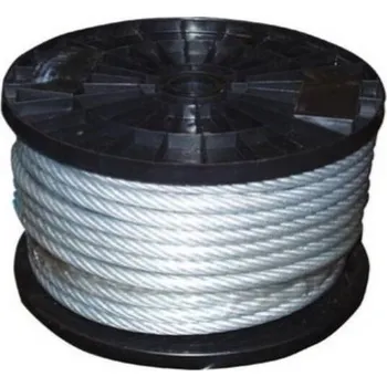 Železářství Lanko ocelové – 3/4 mm × 100 m Zn/PVC