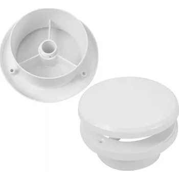 Větrací mřížka Ventil talířový s regulací průměru – 125 mm bílý