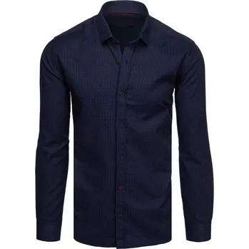 Pánská košile Dstreet Elegantní pánská košile ve fialové barvě se vzorem