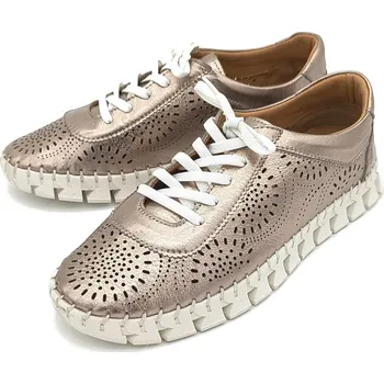 Dámské tenisky Dámské kožené tenisky 914-AZR48 Iberius pewter Barva: rosegold, Velikost: 37