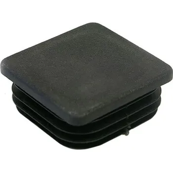 Plotový sloupek Zátka čtvercová 60 x 60 mm stěna 2,6 - 4 mm černá