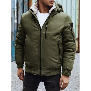 Dstreet Moderní zelená zimní bunda bomber