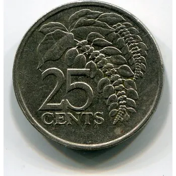 Trinidad a Tobago. 25 cents 1997.