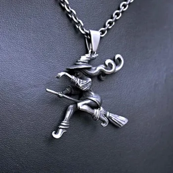 Přívěsek Ocelový přívěsek - Čarodějnice / Witch / S ŘETÍZKEM NEBO BEZ ŘETÍZKU