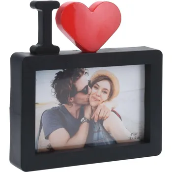 Rám na obraz Rámeček na fotografie I love černý 10x15cm