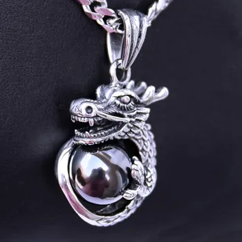 Přívěsek Ocelový Přívěsek - Drak s Černou koulí / Dragon &amp; Black Ball (018)