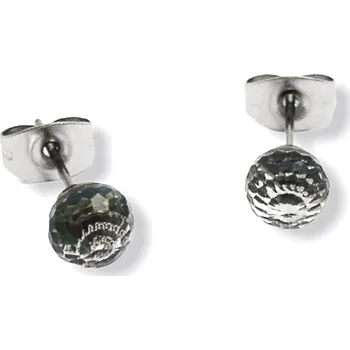 Náušnice OCELOVÉ NÁUŠNICE - kulička 5 MM / Swarovski comp. / antracit (36550)