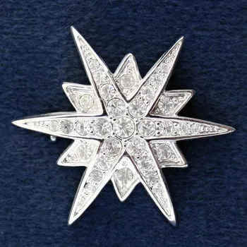 Souprava šperků Brož - White star Swarovski comp. (09/227114)