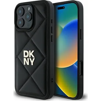 Pouzdro na mobilní telefon DKNY DKNY DKHCP16LPQDSLK iPhone 16 Pro 6.3 černo/černé prošívané logo