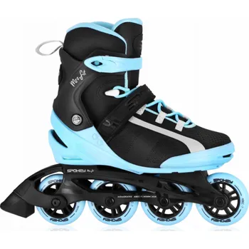 Kolečkové brusle Rekreační kolečkové brusle Spokey MrsFIT modré vel. 37