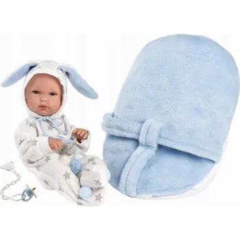 Panenka Llorens Vinyl Baby Doll Bimbo s nosítkem 35 cm