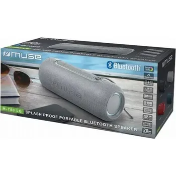 Audio Mikrofon LG Muse | M-780LG | Reproduktor odolný proti stříkající vodě | Atsparus vandeniui | Bluetooth | Sidabrinis | Belaide jungtis