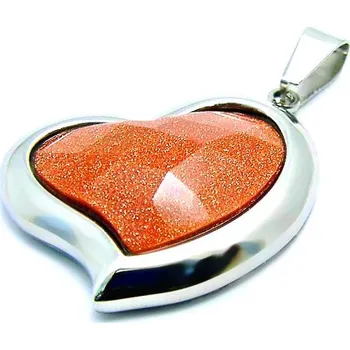 Přívěsek Ocelový přívěsek EXEED - Hnědé Srdce / Heart Of Stone (3580)