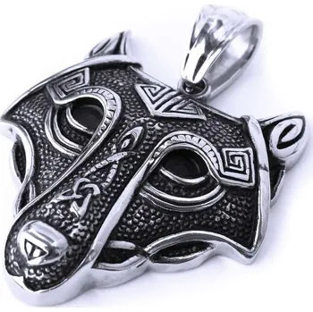 Přívěsek Ocelový Přívěsek - Vlk Fenrir / Wolf / Big (019)