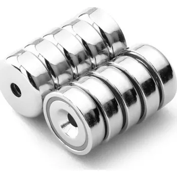 Dekorativní magnet Magnet kruh 25 mm s prohlubní a dírou – závit M5