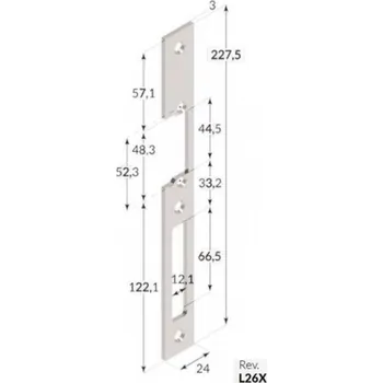 Protiplech pro elektrické zámky P26 INOX