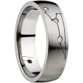 Prsten SWEPOL Titanový prsten ZODIAC, znamení lev - velikost 70 - ZOD-C05-70