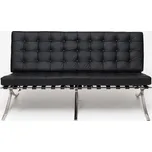 Sofa BA2 pro 2 osoby, černá ekokůže