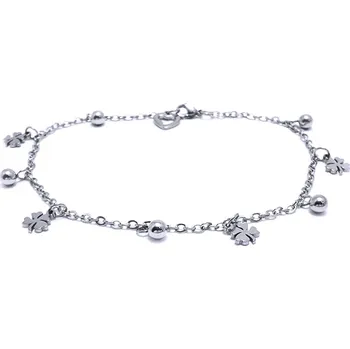 Náramek Ocelový náramek - Čtyřlístky / Kuličky / Srdce (41528)