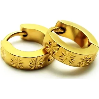 Náušnice Ocelové náušnice EXEED - Kroužky Zlacené 1 cm (40655)