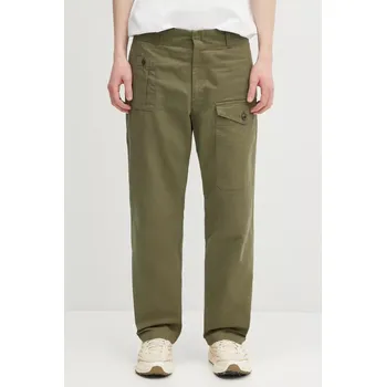 Bavlněné kalhoty Human Made Straight Cargo Pants, M, zelená, 91X