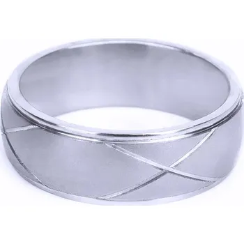 Prsten Ocelový prsten - X line / Mat / Lesk (021)