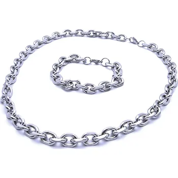 Náhrdelník Ocelový Náhrdelník + Náramek - Anker 1,1 cm (9871)