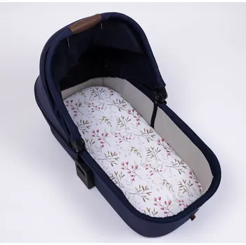 Prostěradlo Tulimese Prostěradlo do kočárku růžové lístečky