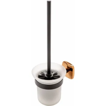 WC štětka FDesign Merida WC kartáč závěsné růžové zlato + černá (FD6-MRD06-25)