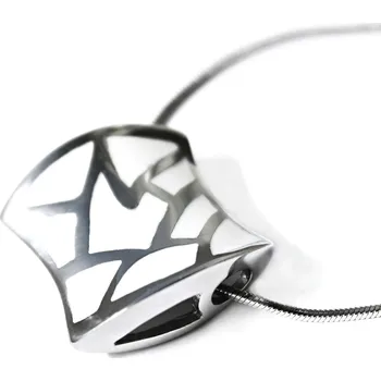 Přívěsek Ocelový přívěsek - BÍLÁ MOZAIKA / WHITE MOSAIC (6565)