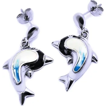 Náušnice Ocelové náušnice - Delfínci / Dolphins (3649M)