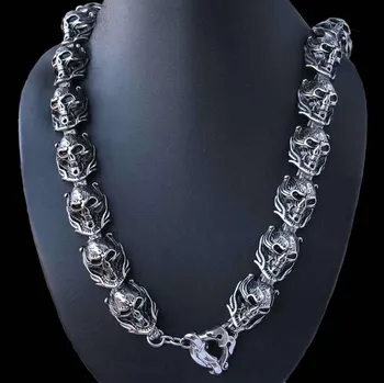 Náhrdelník Ocelový náhrdelník - Lebky / Dead Vampire knight