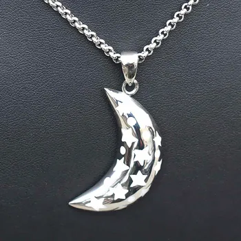 Přívěsek Ocelový přívěsek Moon - White