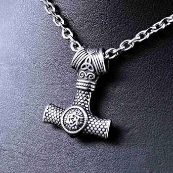 Náhrdelník Ocelový Náhrdelník - Thorovo Kladivo / Mjolnir / Triquetra / Malé (024)