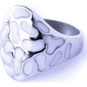 Prsten Ocelový prsten - Exeed bílá mozaika / White (3471)