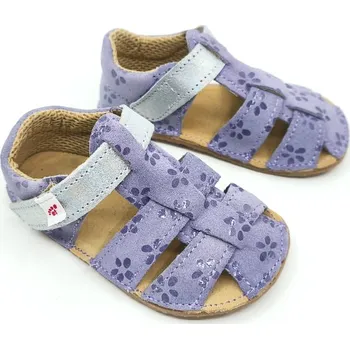 Chlapecké sandály Barefoot sandále SAM - Lilac Flowers, Ef Barefoot Velikost: 22