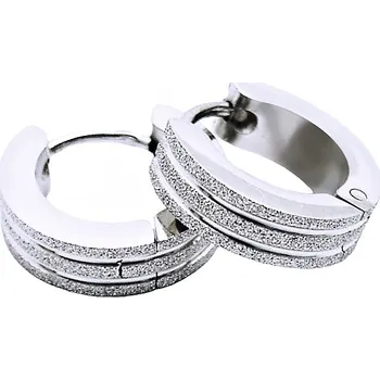 Náušnice Ocelové náušnice EXEED - Kroužky Pískované 1,3 cm (40598)