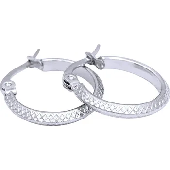 Náušnice Ocelové Náušnice - Kruhy 1,8 cm / Vzor / Lesk (42670)