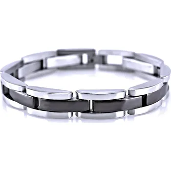 Šperk Ocelový náramek - Shiny / Black (6968)