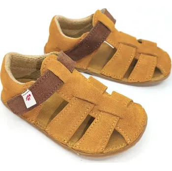 Chlapecké sandály Barefoot sandále SAM - Beige 2, Ef Barefoot Velikost: 22