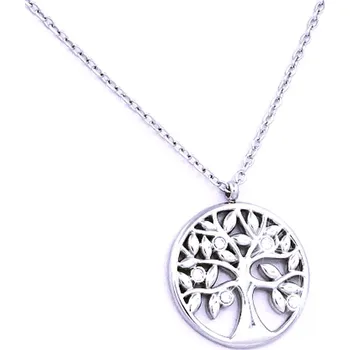 Náhrdelník Ocelový náhrdelník - Strom Života s Kameny (43187)
