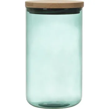 Dóza na potraviny Skleněná nádoba s víkem 1l modrá