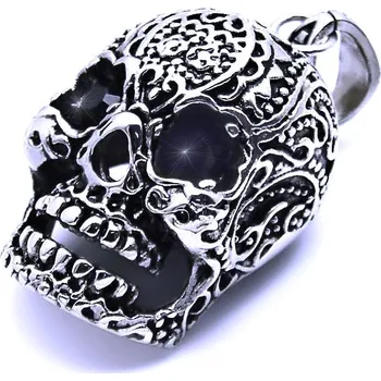 Přívěsek Ocelový přívěšek - Lebka / Morte Skull / Black Eyes Stone (40366)